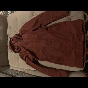 The north face maroon rain jacket